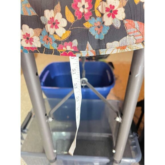 Angie Womens Floral Smocked Lace Up Back Maxi Dress Small boho bohemian - Picture 9 of 9